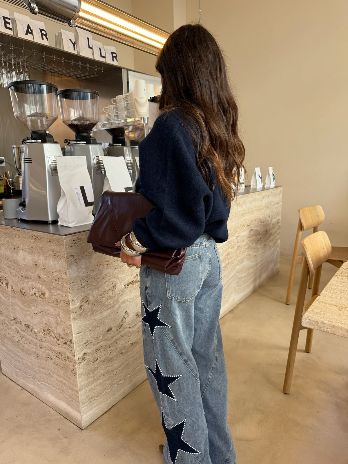 Women's Star Print Denim Jeans
