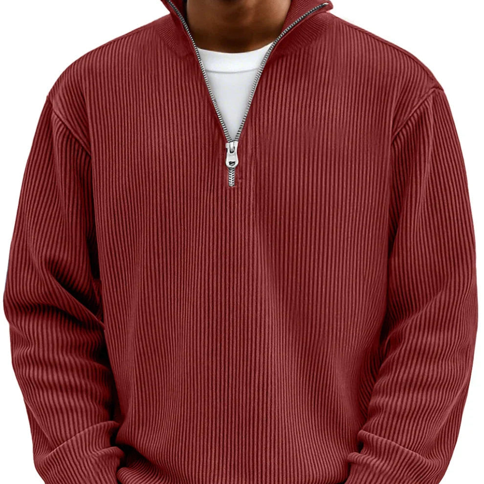 Men's Modern Elegant Sweater - Red