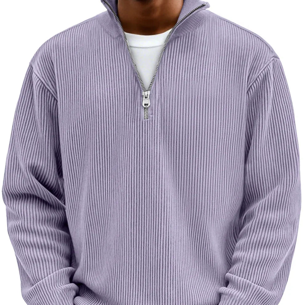 Men's Modern Elegant Sweater - Purple