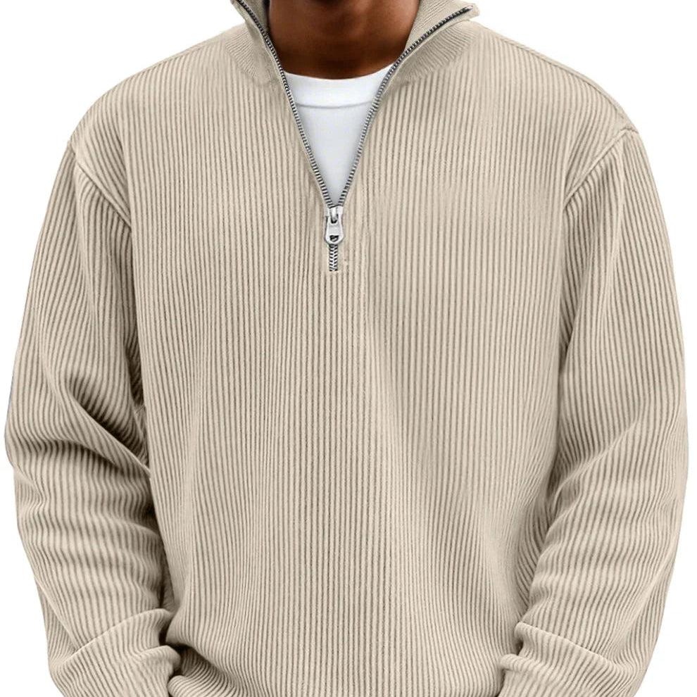 Men's Modern Elegant Sweater - Khaki