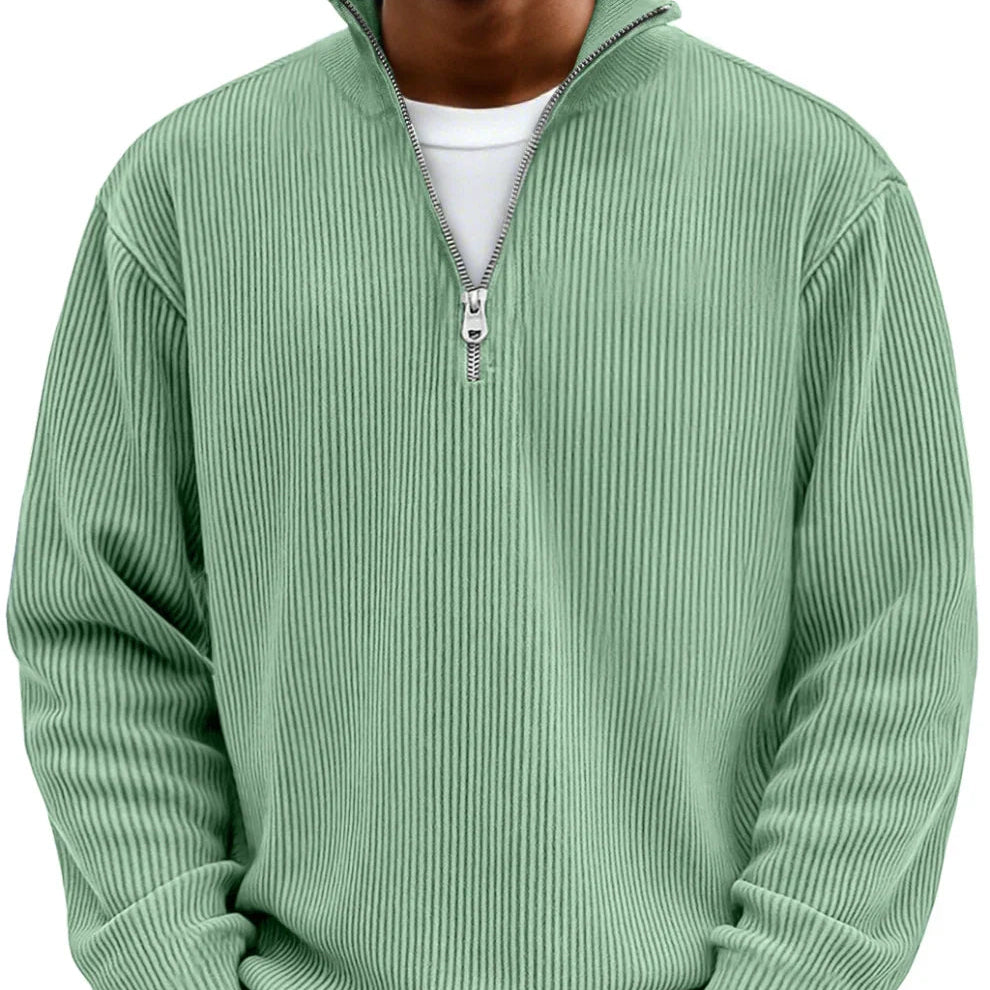 Men's Modern Elegant Sweater - Green