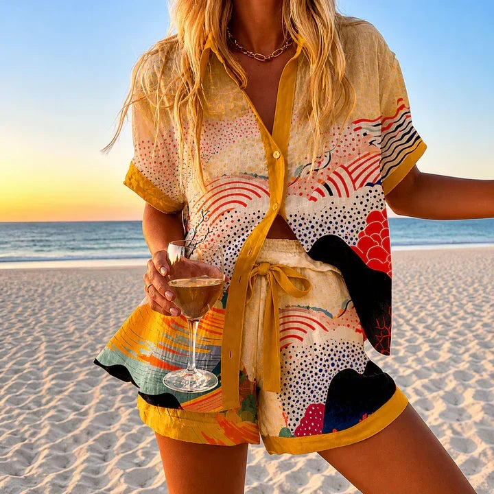 Women's Linen Set - Yellow