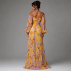 Women's Floral V-Neck Dress for Events