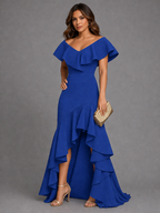 Women's Elegant Evening Dress - Blue