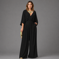 Women's Elegant Jumpsuit for Events and Wedding Guests - Black