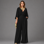 Women's Elegant Jumpsuit for Events and Wedding Guests - Black