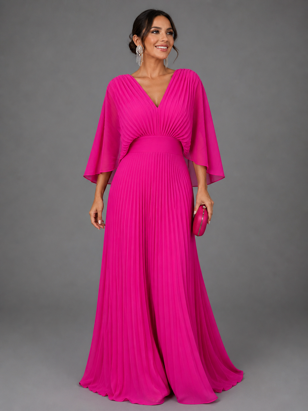 Women's Classic Elegant Wedding Guest Dress