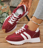 Women's Comfortable Athletic Sneakers - Red