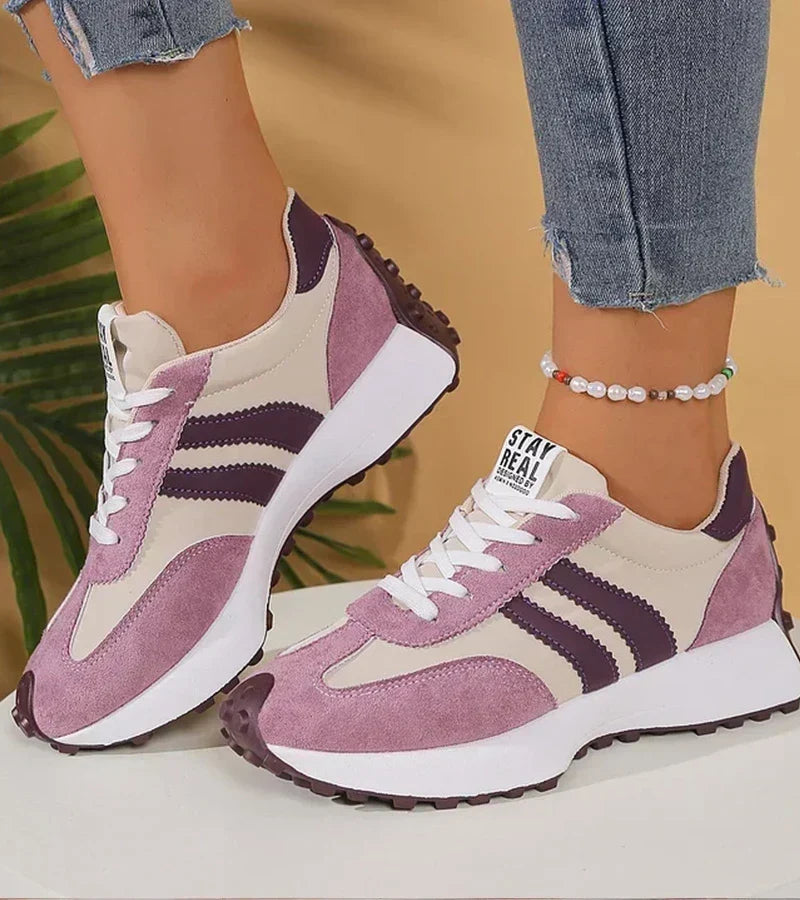 Women's Comfortable Athletic Sneakers - Violet