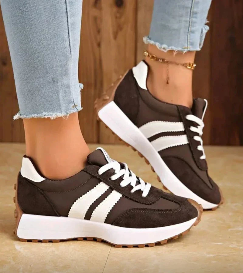 Women's Comfortable Athletic Sneakers - Dark Brown
