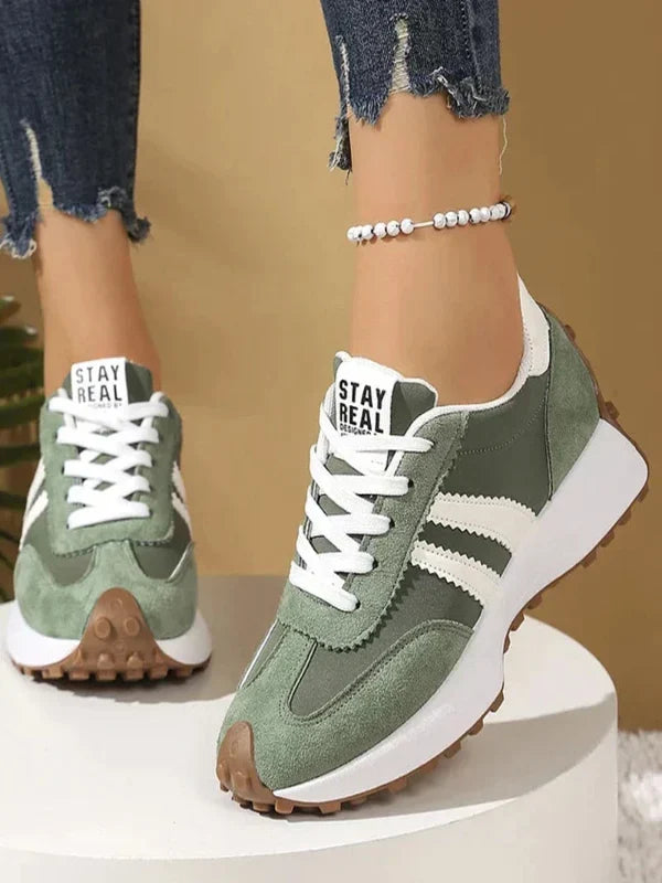Women's Comfortable Athletic Sneakers - Green
