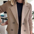 Women's Fitted Knit Blazer - Brown