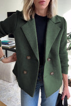 Women's Fitted Knit Blazer - Green