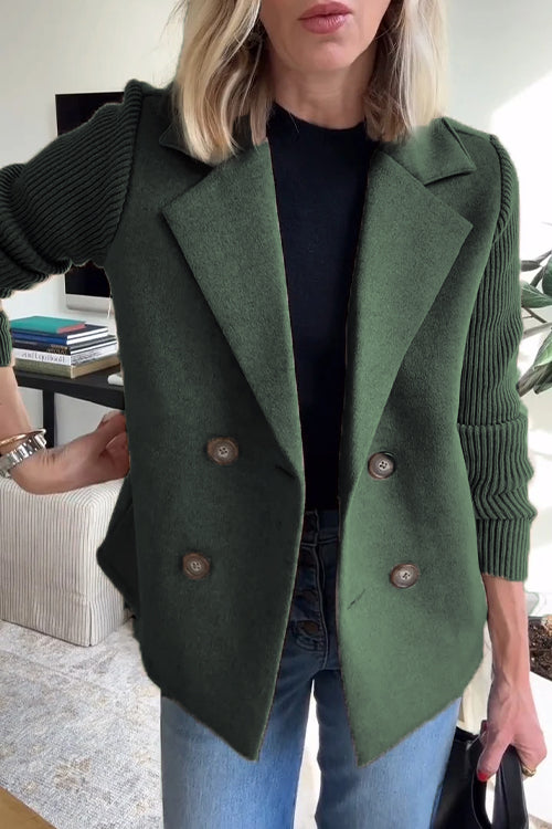 Women's Fitted Knit Blazer - Green