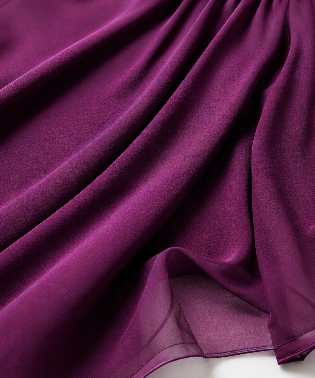 Women's Plum Strapless Two-Piece Set