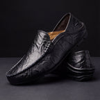 Men's Elegant Leather Loafers - Black