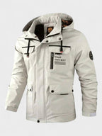 Men's Hooded Padded Winter Jacket - White