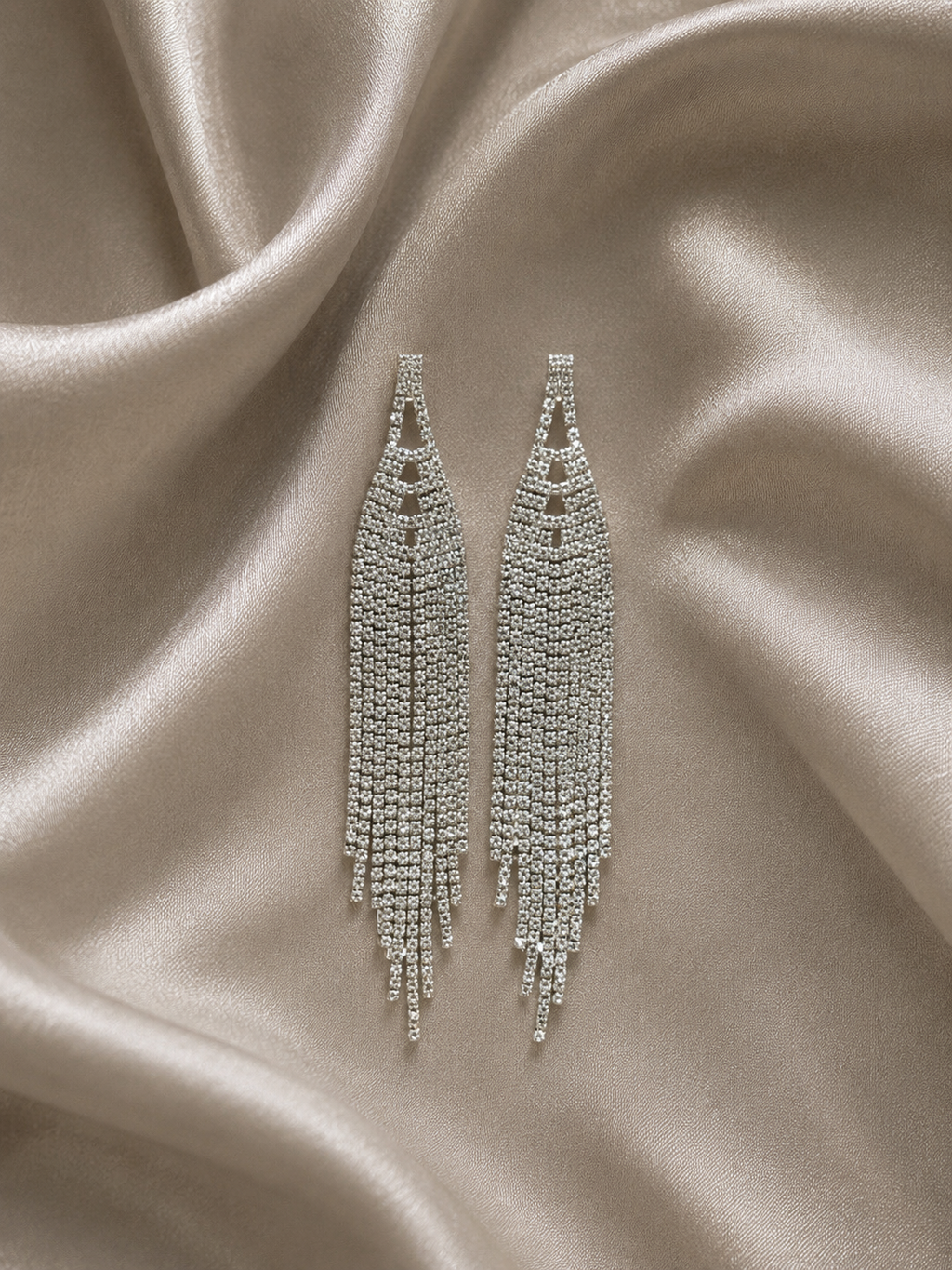 Women's Silver Cascade Drop Earrings