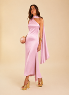 Women's Plum Asymmetric Midi Dress