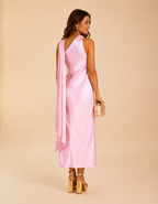 Women's Plum Asymmetric Midi Dress