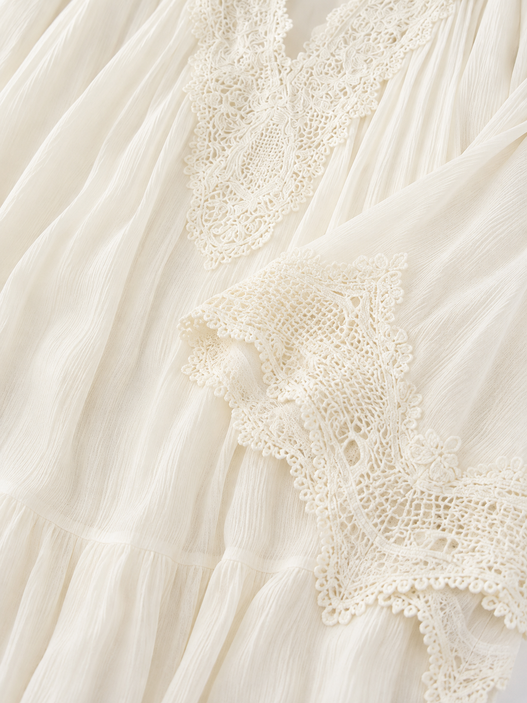 Women's White Boho Maxi Dress
