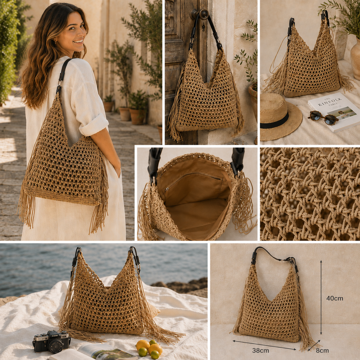 Women's Handwoven Boho Beach Bag