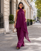 Women's Plum Strapless Two-Piece Set