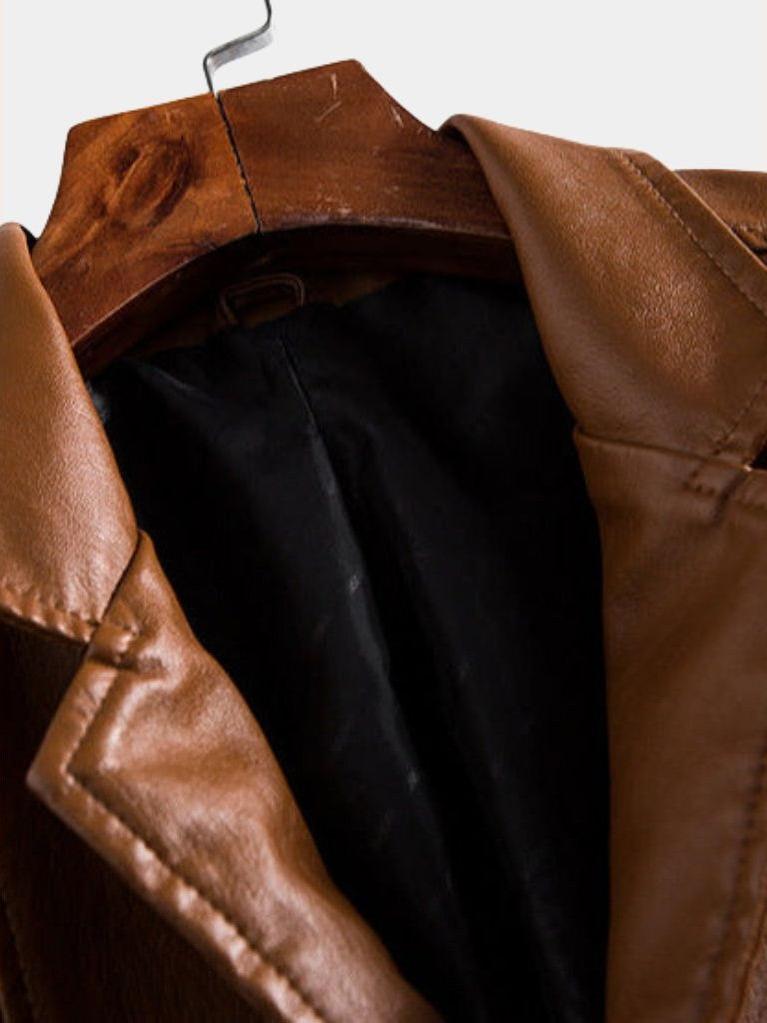 Men's Caramel Brown Leather Jacket