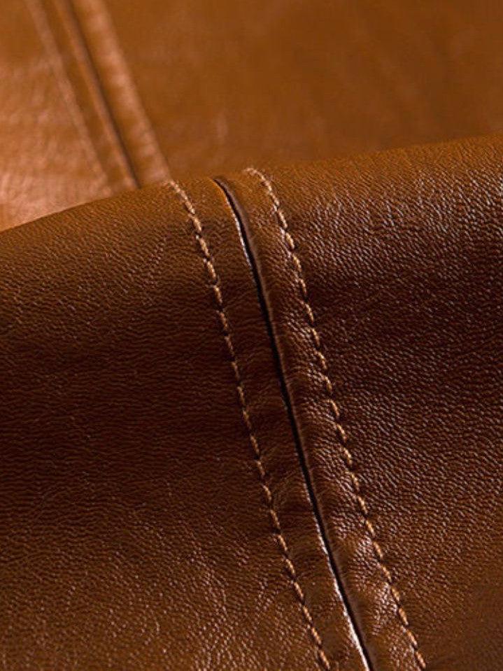 Men's Caramel Brown Leather Jacket
