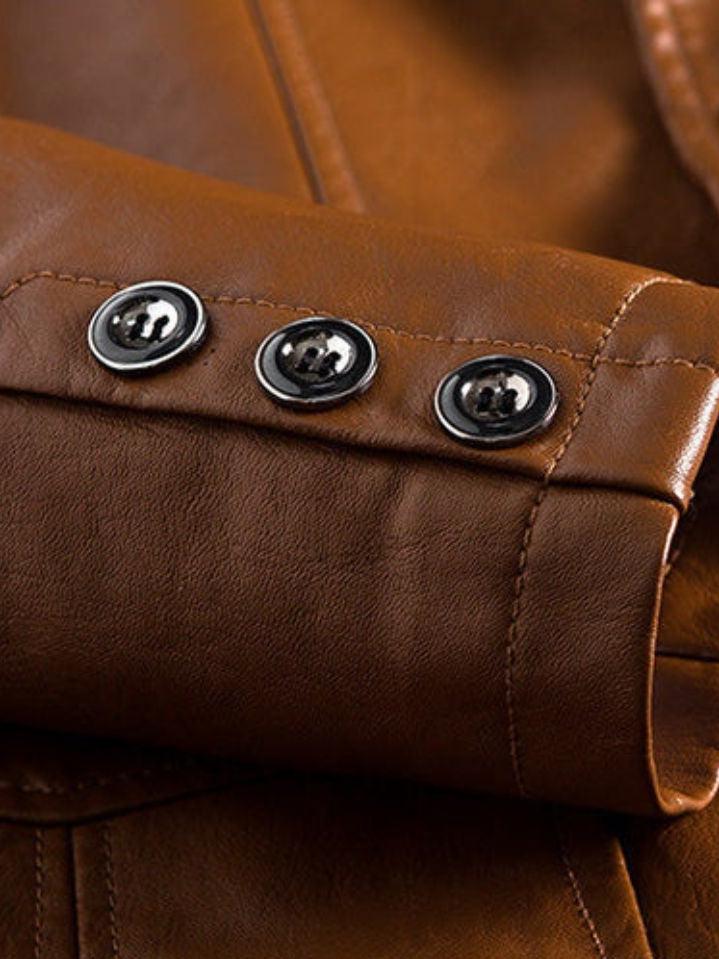 Men's Caramel Brown Leather Jacket