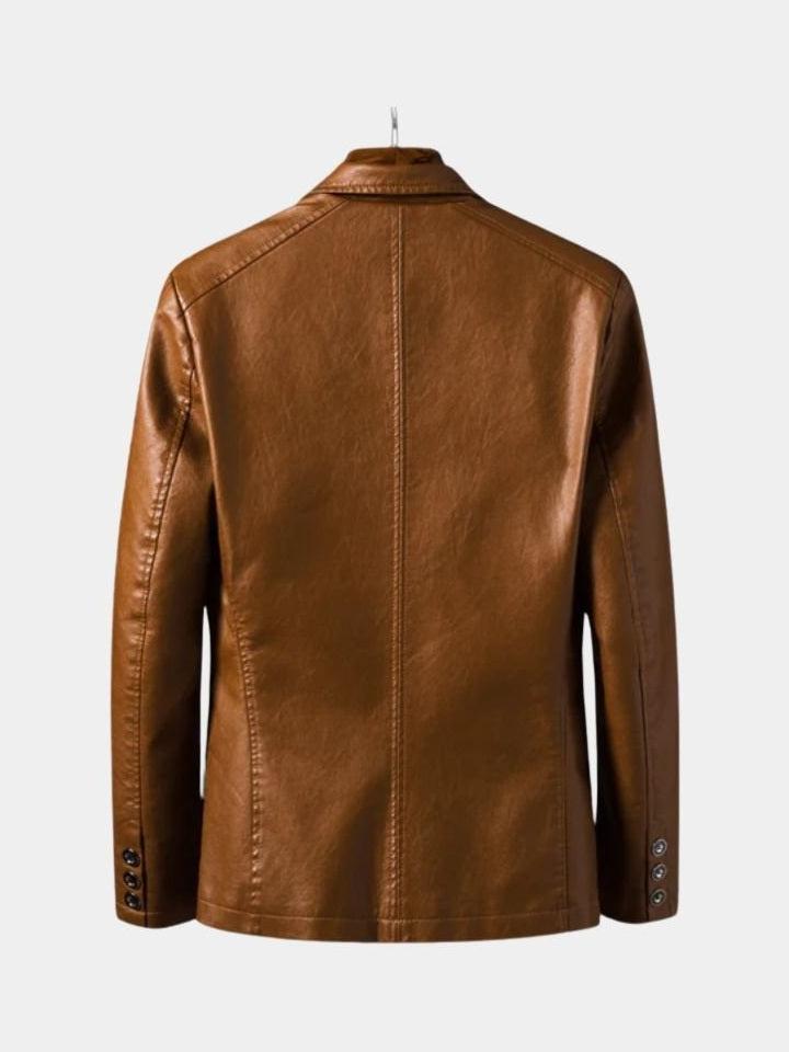 Men's Caramel Brown Leather Jacket