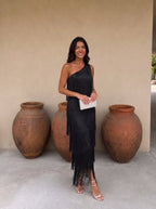 Women's Elegant Fringe Wedding Guest Dress