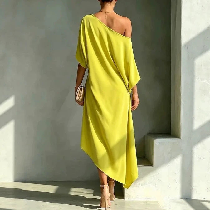 Women's Elegant Asymmetric Wedding Guest Dress