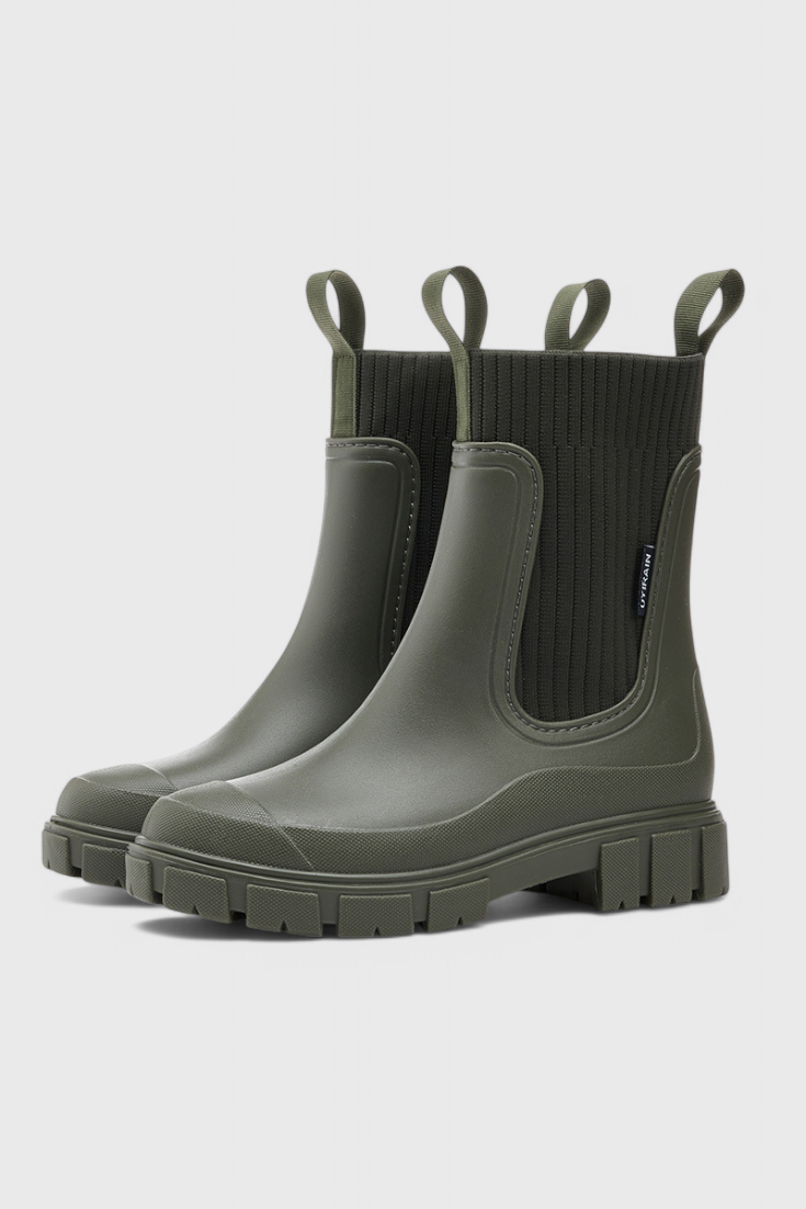 Women's Waterproof Chelsea Boots - Green