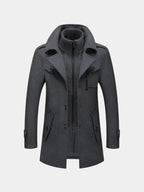 Men's Classic Elegant Winter Coat - Gray