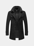Men's Classic Elegant Winter Coat - Black