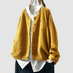 Women's Cozy Knit Cardigan - Yellow