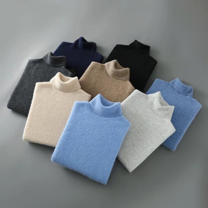Women's Relaxed Fit Wool Turtleneck Sweater