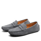 Men's Casual Suede Loafers - Gray