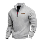Men's Casual Fleece Sweatshirt - Gray