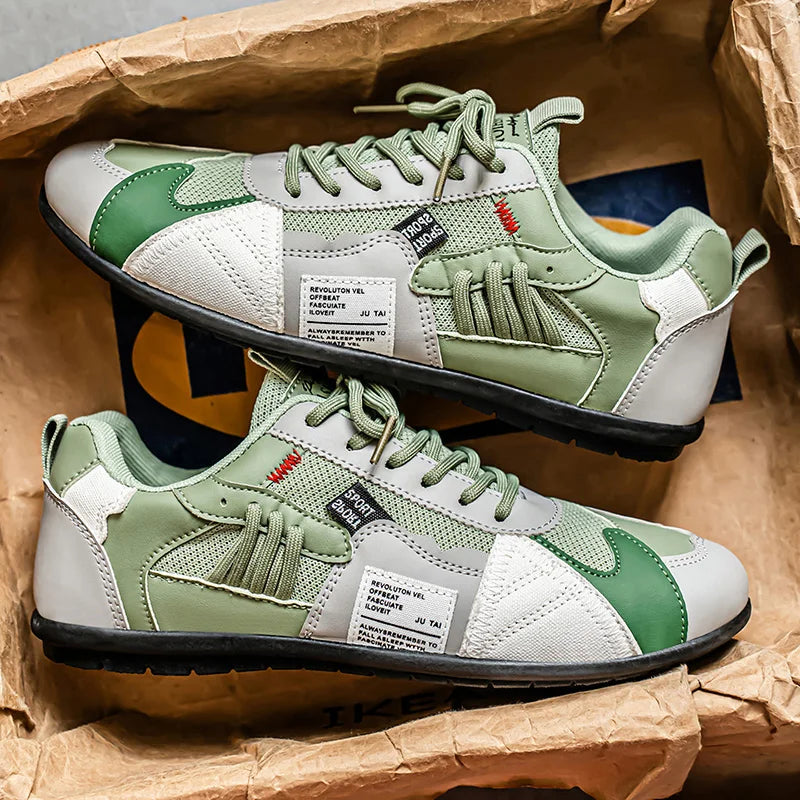Men's Retro Multicolor Sneakers - Green