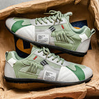 Men's Retro Multicolor Sneakers - Green