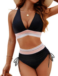 Women's Adjustable Two-Piece Bikini Set - Black