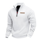 Men's Casual Fleece Sweatshirt - White