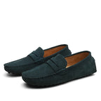 Men's Casual Suede Loafers - Green