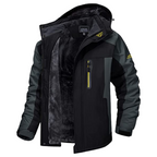 Men's Waterproof Windbreaker Jacket - Black