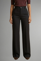 Women's Crop Top and Pants Set - Black