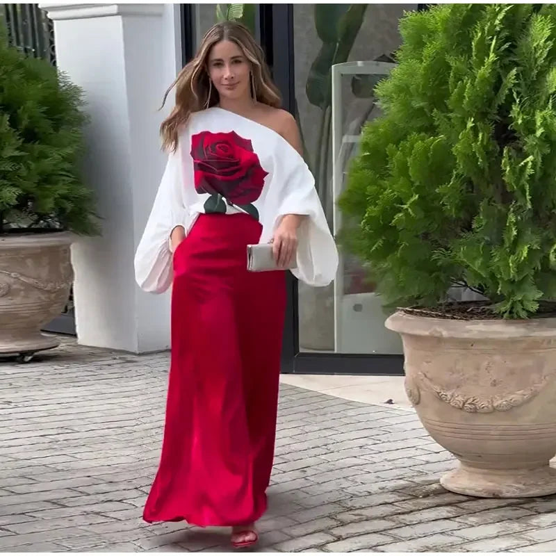 Women's Elegant Pink Fall Set