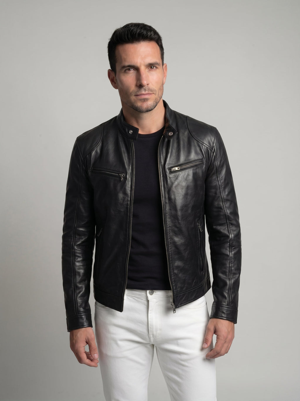 Men's Elegant Leather Jacket for Fall
