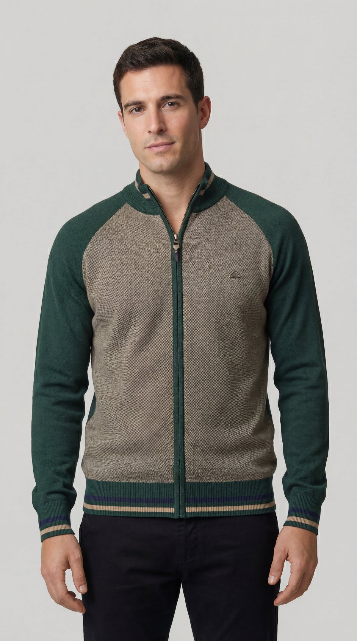 Men's Modern Knit Cardigan - Green